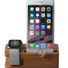 Bamboo Charging Dock Station Bracket Cradle Stand Holder