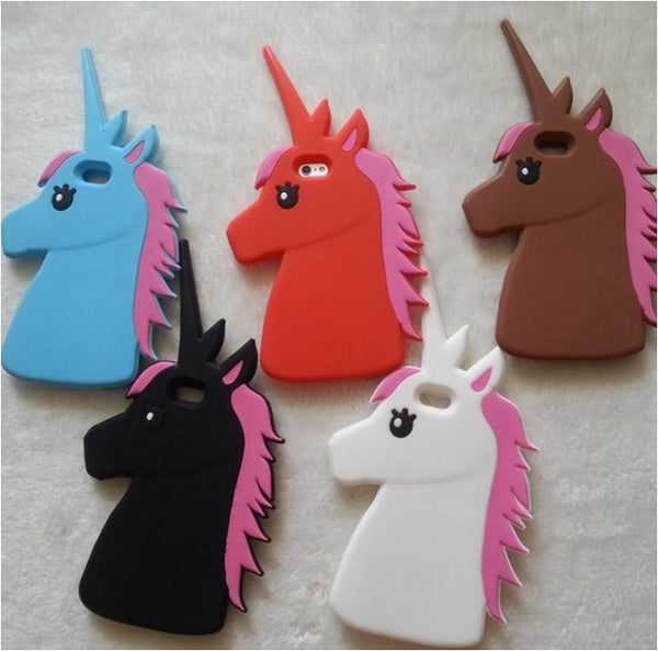 Cute Cartoon Unicorn Soft Silicon Rubber Case Cover