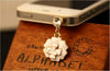 Delicate White Enamel Flowers Dust Plugs