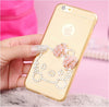 Diamond Case Cute Butterfly Bow Hello Kitty Soft Case