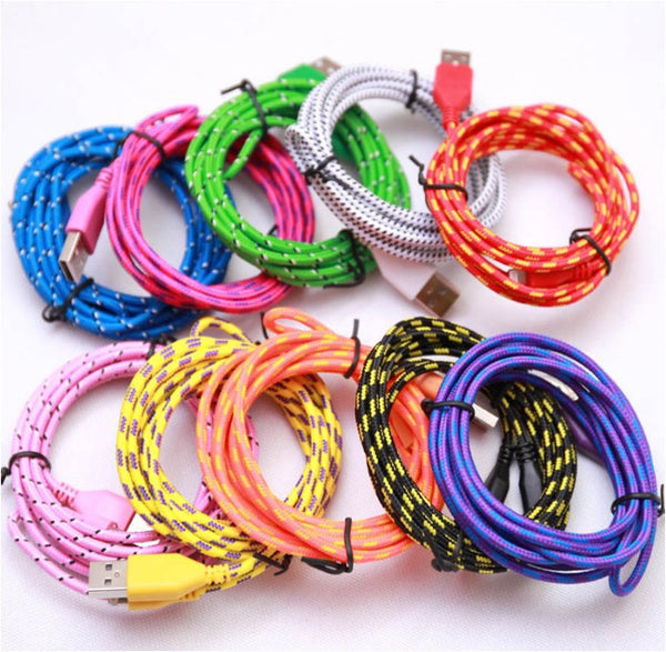 Braided Wire 8pin USB Charger Nylon Woven Cord